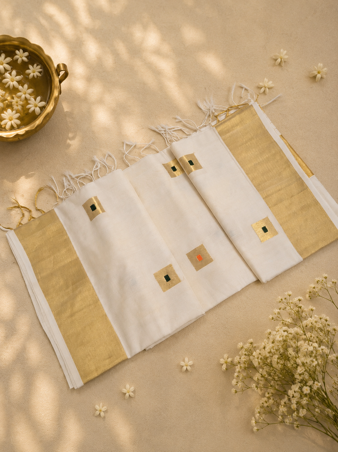 Pure Handloom Square Motifs Saree
